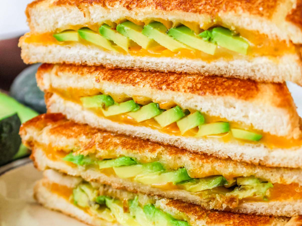 Grilled Cheese with Creamy Jack and Fruit-Glazed Avocado