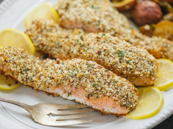 Citrus-Hazelnut Crusted Salmon