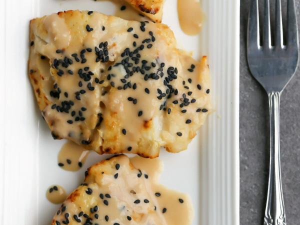 Broiled Cod with a Sesame Topping
