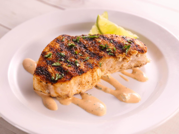 Grilled Swordfish with a Refreshing Cucumber Sauce