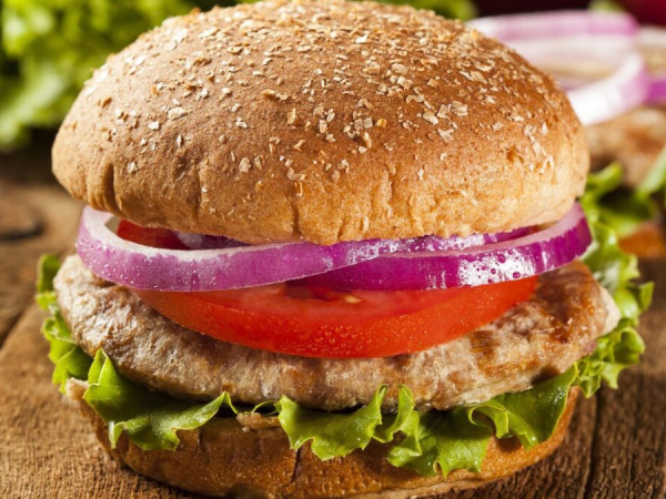 Grilled Turkey Patties with a Cranberry and Horseradish Topping