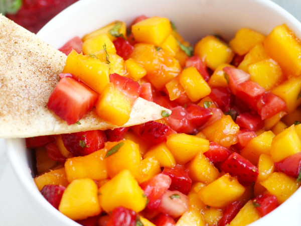 Salsa with Mango and Strawberries