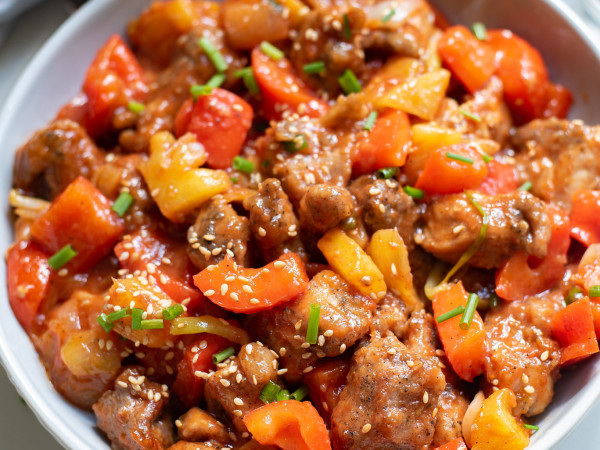 Stir-Fried Pork with Orange and Pineapple