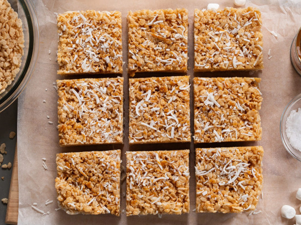 Coconut Rice Krispie Bars