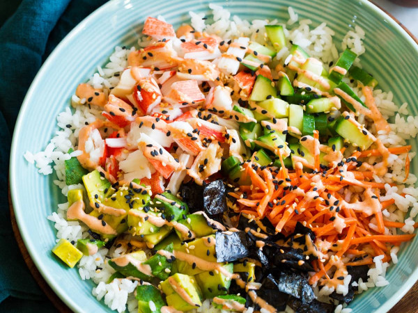 Deconstructed Sushi: California Roll Style