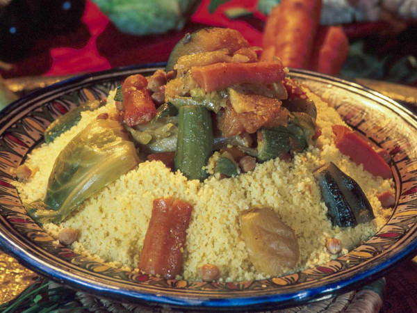 Moroccan Couscous Featuring Rhubarb