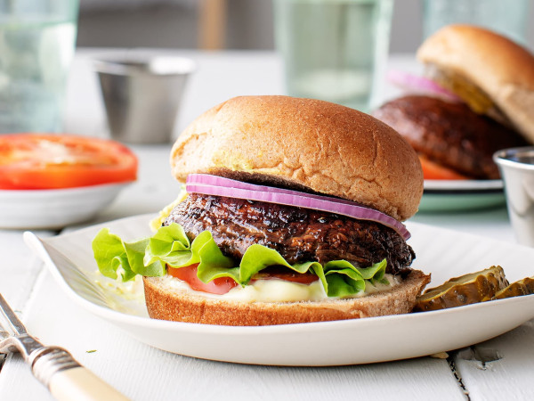 Portobello and Bison Burger Delight