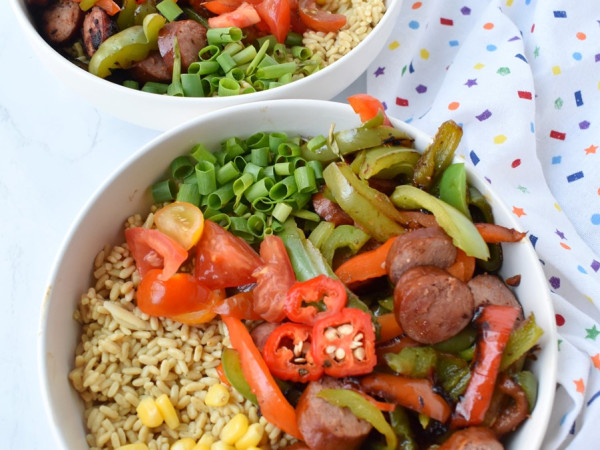 Easy Make-Ahead Sausage and Veggie Bowls