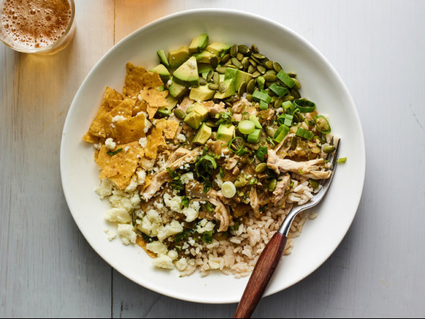 Pressure Cooker Salsa Verde Pork Over Rice