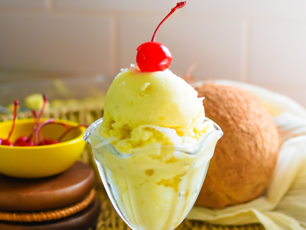 No-Dairy Coconut-Pineapple Ice Cream Made Easy