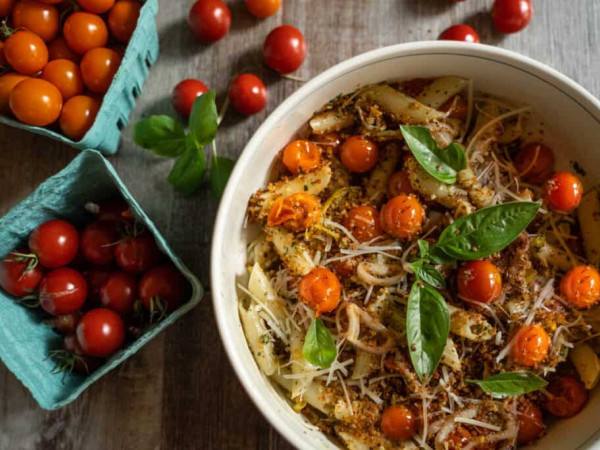 Cherry Tomato Campanelle Dish