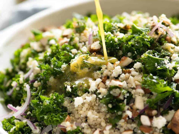 Quinoa and Kale Bud Salad