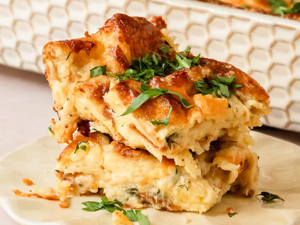 Savory Italian Bread Pudding for Breakfast