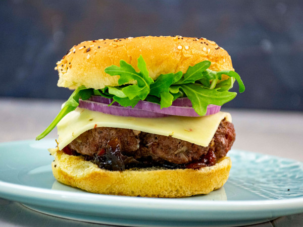 Cheesy Bison Burger Bake