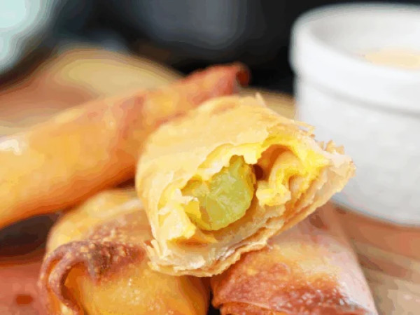 Egg Rolls Filled with Pickles