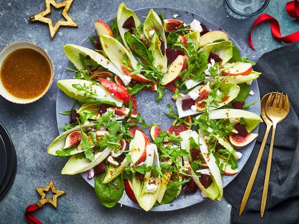 Seasonal Salad Wreath