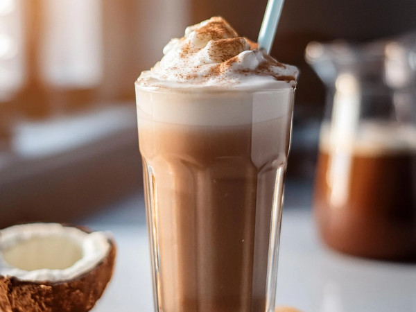Slimmed-Down White Chocolate Coconut Iced Coffee
