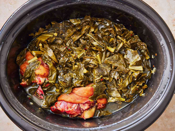 Ham Hocks with Sautéed Collard Greens