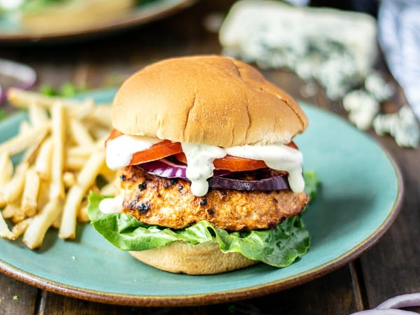 Blue Cheese-Stuffed Buffalo Burger