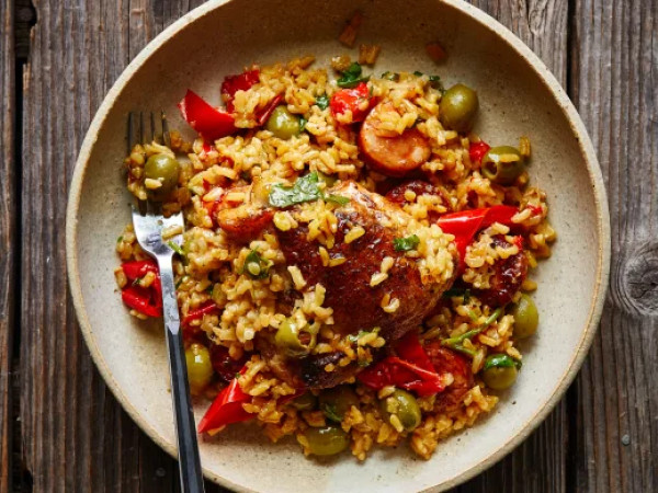 Spanish-Inspired Chicken and Rice Dish
