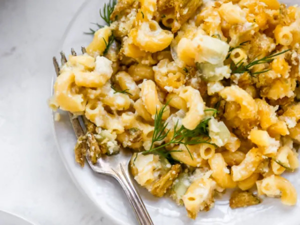 Dill Pickle-Infused Macaroni and Cheese