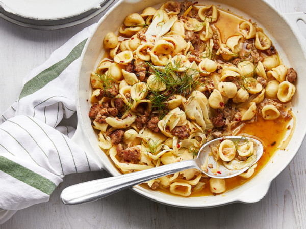 Orecchiette with Sausage, Fennel, and Sweet Peppers
