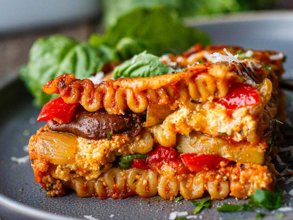 Kale and Roasted Vegetable Lasagna