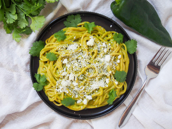 Green Spaghetti with a Mexican Twist