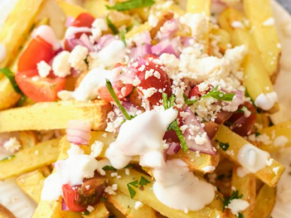 Air Fryer Greek-Style Loaded Fries