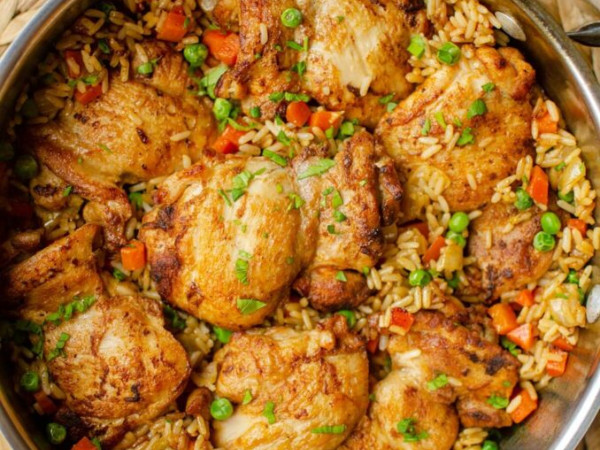 Chicken and Brown Rice in a Single Pot