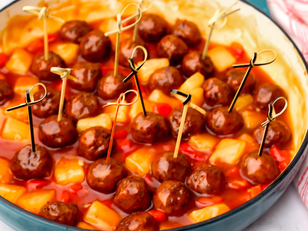 Vegan Sweet and Sour Meatball Dish