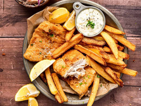 Crispy Fried Fish and Potato Chips