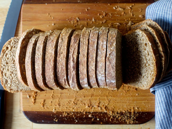 Long-Fermented Whole Wheat and Steel-Cut Oats Bread