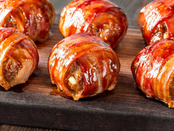 Stuffing Balls Wrapped in Bacon