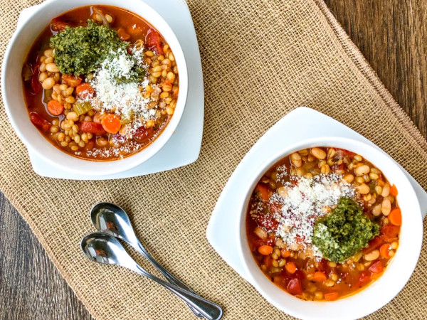 Traditional Bean Soup Featuring Wheat Berries
