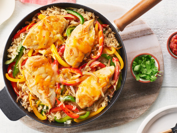 One-Pan Fajita Chicken and Rice