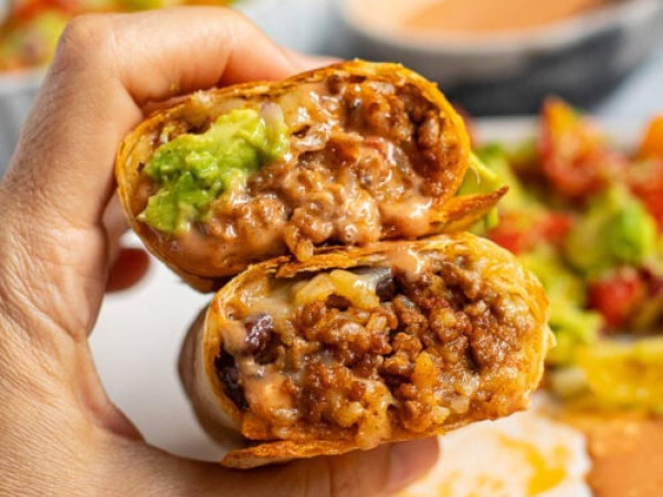 Broccoli and Cheddar Beef Burritos
