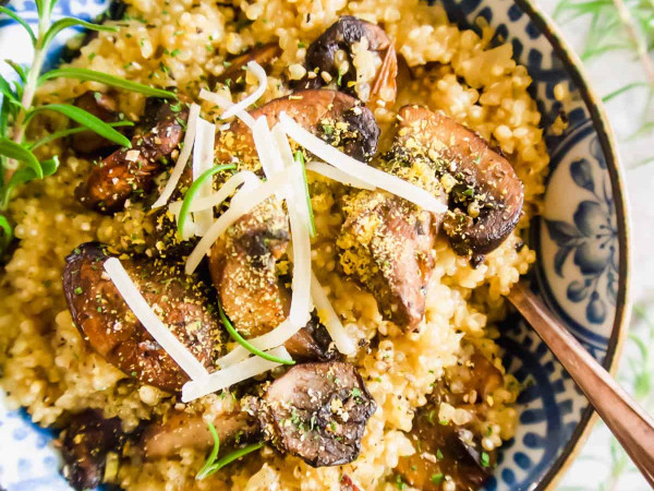 Mushroom Risotto with Quinoa