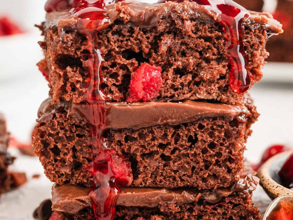Chocolate and Cherry Stacked Treat