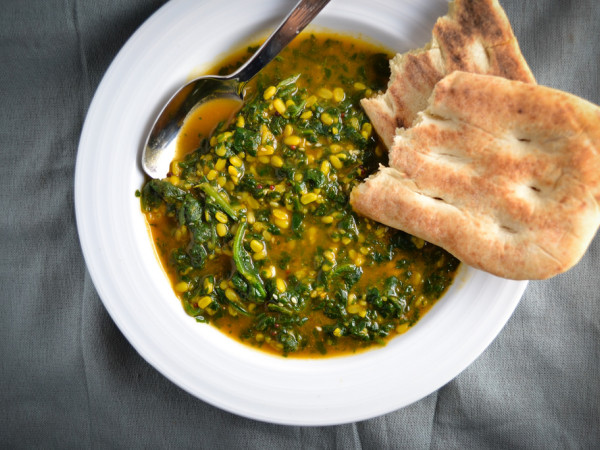 Indian-Style Lentils with Spinach