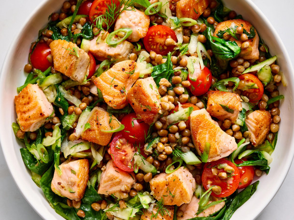 Salmon and Lentil Salad Delight