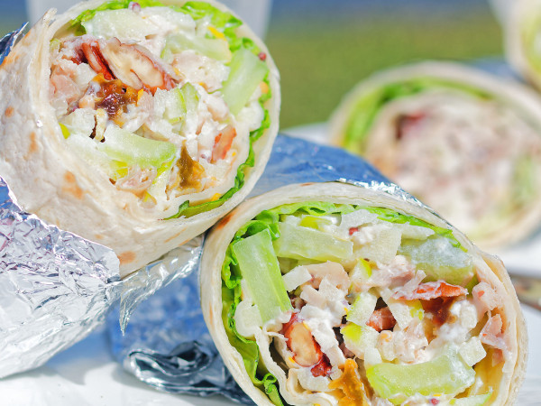 Bento Box with Waldorf Chicken Salad Wrap