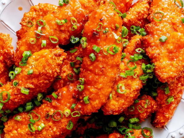 Air Fryer Oven Buffalo Chicken Jerky Strips