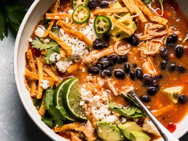 Chicken Taco Soup for a Couple