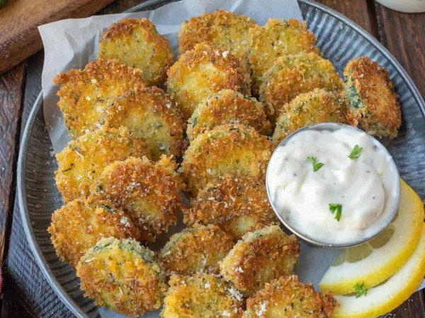 Zucchini Chips with Parmesan and Ranch