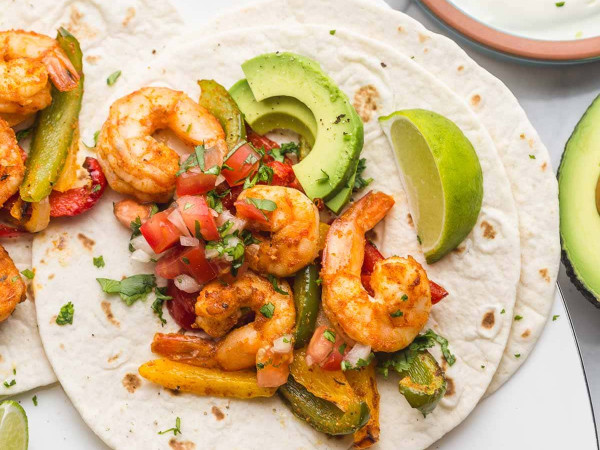 Air Fryer Shrimp Fajitas