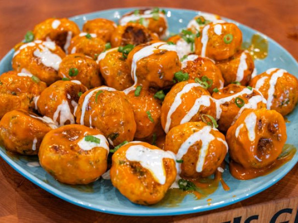 Meatballs Filled with Buffalo Chicken Flavor