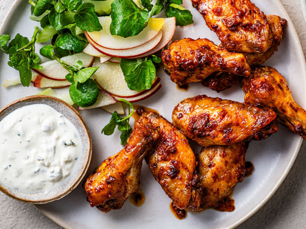 Buffalo Chicken Wings and Blue Cheese Omelet