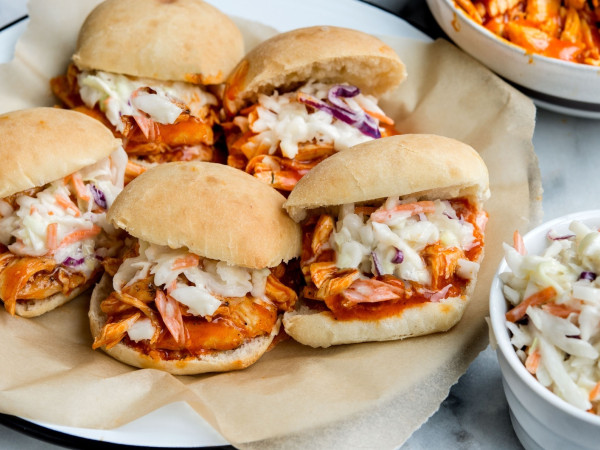 Grilled Sliders with Buffalo Chicken