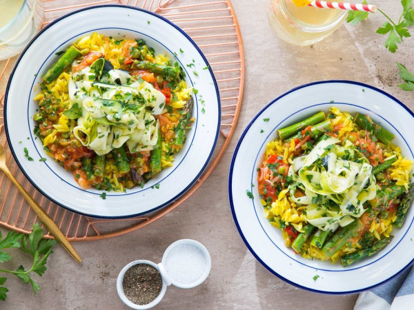 Spring Vegetable Orzo with Lemon